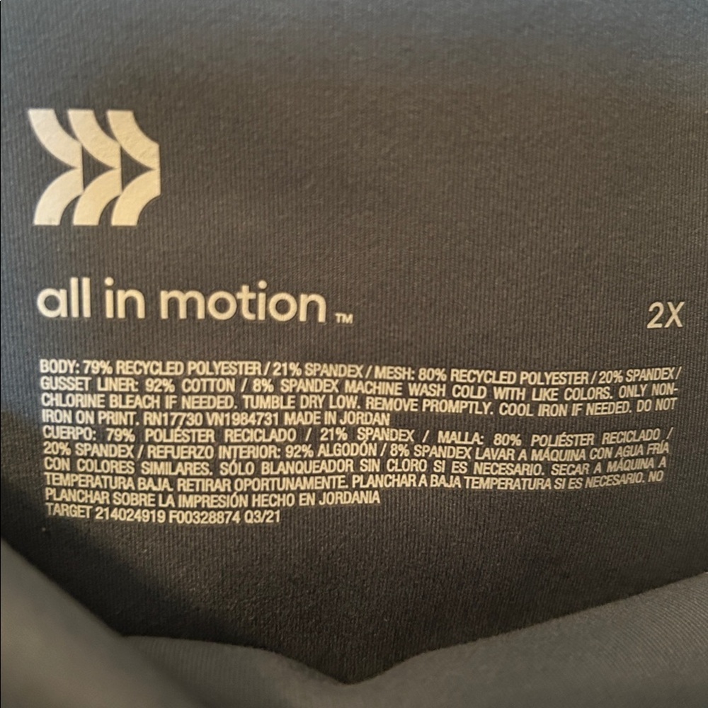 All in Motion Sage Green Leggings size 2X - Picture 2 of 5